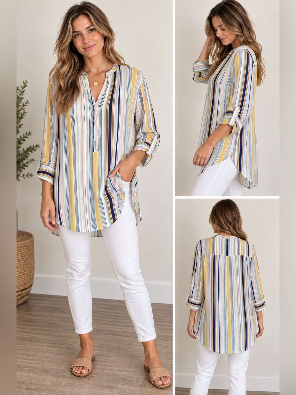 Zac & Rachel Button up Top Large
